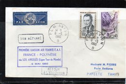 Première Liaison Paris Papeete - Via Air France - 1960-.... Briefe & Dokumente