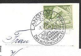 LANGNAU BE Emmental Fliegeraufnahme Stempel Das Schöne Dorf Flugaufnahme 1959 - Langnau Im Emmental