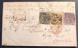 1856- 1864 Compagnie Des Indes Anglaises N°10,11 & 15 Tricolore Pour Londres Superbe ! - 1858-79 Compagnie Des Indes & Gouvernement De La Reine