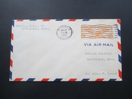 USA 1930 Nr. 322 Flugpostmarke Verwendet 1941 Als EF Pueblo Colo. Air Mail / Luftpost - Lettres & Documents