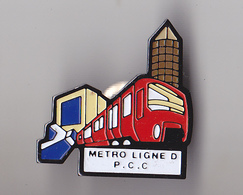 PIN'S   THEME METRO  LIGNE D P.C.C - TGV