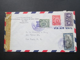 Zensurbeleg Panama Ca. 1945 National City Bank Of New York In Panama. Examined By. Air Mail - Panamá