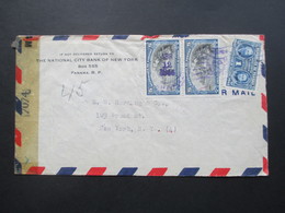 Zensurbeleg Panama 1944 Nach New York Gesendet!. Examined By 7074. Air Mail - Dominikanische Rep.