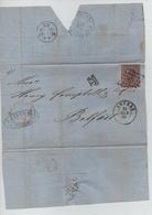 TP 19 S/LSC C.Anvers 11/10/1868 LOS 12 A.Ellerman V.Belfast Via London C.Ambt Angleterre Ouest + Belfast - Punktstempel