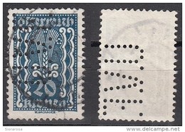 Austria 1922 Sc. 260 Simbolo Dell ' Agricoltura - Perforè Perfin Perforato " U.V.F. " Osterreich - Perforés