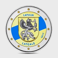 LETTONIE 2017 - 2 EUROS - LATGALE - COULEUR - FARBE- COLORISEE - COULEURS - COLORED - COLOR - Letonia