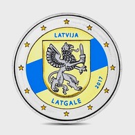 LETTONIE 2017 - 2 EUROS - LATGALE - COULEUR - FARBE- COLORISEE - COULEURS - COLORED - COLOR - Lettonie