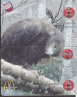 BIRD BUZZARD PUZZLE OF 2 PHONE CARDS - Aquile & Rapaci Diurni