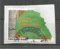 ANDORRA. EUROPA 2017 Feuille De Bouleau. .Un Timbre Oblitéré Sur Fragment 1 ère Qualité.AND.ESP - Used Stamps