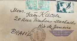 O) 1948 FRANCE, MARIANNE, CENTUR AND PLANE  SCAP7, AIRMAIL FROM PARIS TO BRAZIL - 1927-1959 Covers & Documents