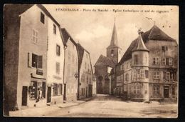 FENETRANGE - Place Du Marché - Eglise Catholique Et Nid De Cigognes - Fénétrange