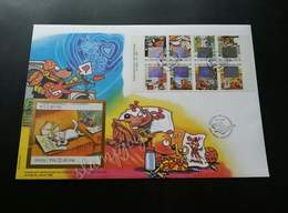 Finland Cartoons 1995 Dog Comic Animation (booklet FDC) *Hologram *rare *unusual - Cartas & Documentos