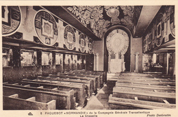 Cpa,PAQUEBOT,NORMANDIE,de La Compagnie Transatlantique,la Chapelle ,photo Desboutin,rare - Paquebote