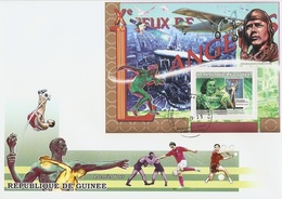 Guinea 2007, Olympic Games 4 In Los Angeles, Zeppelin, Plane, BF In FDC - Ete 1932: Los Angeles