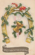 Mushrooms Champignons Horseshoe Bells New Year 1940 - Paddestoelen