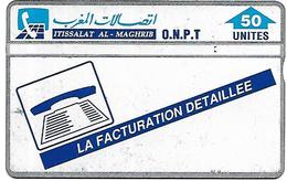 @+ Maroc - Facturation Detaillée ONPT - 50U. (401H) - Ref : ONPT-22 (401H) - Marokko