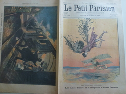 Journal Le Petit Parisien 8 Décembre 1907 983 Les Hommes Volants Aéroplane Henri Farman Biplan Icare Avion Aviation - Le Petit Parisien