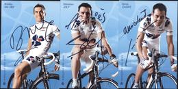 3 Cartes Autographes Signatures Mc Gee Joly Et Casar équipe Cycliste Professionnelle 2006 France Vélo FDJ Cyclisme - Sonstige & Ohne Zuordnung