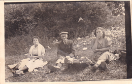 CARTE PHOTO,ISERE,LA FOIRE DE BEAUCROISSANT,EN 1946,PIC NIC,PIQUE NIQUE,FAMILLE SAUZE,MERLE, - Renage