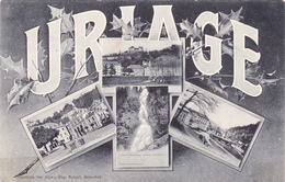 Delcampe - Carte Postale Ancienne,38,isere,URIAGE LES BAINS EN 1900,PRES Grenoble,photo Montage - Uriage