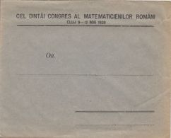 D4336- ROMANIAN MATHEMATICIANS CONGRESS HEADER COVER, 1929, ROMANIA - Briefe U. Dokumente