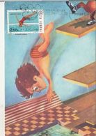 D4462- DIVING, SWIMMING, MAXIMUM CARD, 1988, ROMANIA - Plongée