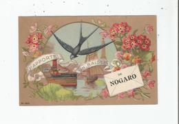 NOGARO (GERS) 8015 CARTE FANTAISIE J'APPORTE UN BAISER DE NOGARO (HIRONDELLE FLEURS PHARE ET BATEAUX) - Nogaro