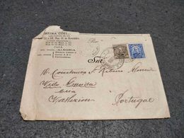 BRAZIL CIRCULATED ADVERTISING COVER WINE PARÁ TO VALEZZIM PORTUGAL REGISTERED 1918 - Covers & Documents