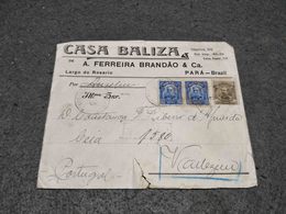 BRAZIL CIRCULATED COVER  PARÁ TO CEIA VERY RARE CANCEL VALLEZIM REGISTERED  CENSORED  1917 - Briefe U. Dokumente