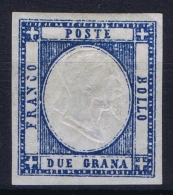 Italy Napoli 1861 Sa 20 , Mi. 4 MH/* Flz/ Charniere  Doppa  Effigie , Double Head Embossed - Nápoles