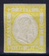 Italy Napoli 1861 Sa 23 , Mi. 7 MH/* Flz/ Charniere  Doppa  Effigie , Double Head Embossed - Naples