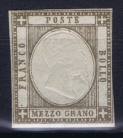 Italy Napoli 1861 Sa 18 , Mi. 2 MH/* Flz/ Charniere  Doppa  Effigie , Double Head Embossed - Neapel