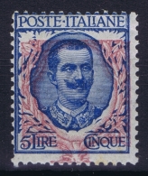 Italy   Sa 78 O  Mi Nr 84  Omato Florale Spostato Red Imprint Lowered   MH/* Flz/ Charniere - Nuovi