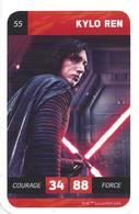 CARTE STAR WARS LECLERC 2018 - N° 55 - KYLO REN - Star Wars