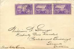 1937  Virgin Islands  Sc 802 Strip Of 3 - 1851-1940