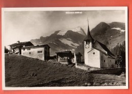 DA02-29  Goms Conches Binn Kirche Und Breithorn. VISA BRB 1939. Sepia. Nicht  Gelaufen - Binn