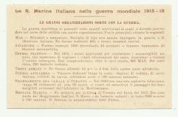 REGIA MARINA - LE GRANDI ORGANIZZAZIONI SORTE CON LA GUERRA  - NV FP - War 1914-18