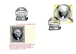 Czech Rep. / My Own Stamps (2018) 0779 FDC: The World Of Philately - First Postage Stamps: USA (1847) - FDC