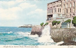 Postcard Weston Super Mare Rough Sea At Anchor Head Somerset By Bamforth My Ref  B12234 - Weston-Super-Mare