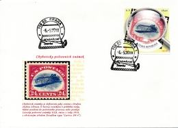 Czech Rep. / My Own Stamps (2018) 0794 FDC: The World Of Philately - Postage Stamps Printing Errors: USA (1918) - FDC