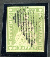 W6727  Swiss 1855-57  Scott #29(o) SCV $110.  4 Margins  CDS - Offers Welcome - Gebruikt