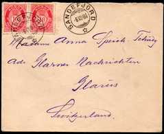 Norway Sandefjord To Switzerland Glarus Cover 1906 - Covers & Documents