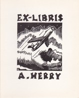 EX-LIBRIS - A. HERRY - Avion - Exlibris