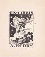 EX-LIBRIS EROTIQUE - A. HERRY  - PF Morvan 1948 - Exlibris
