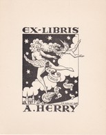 EX-LIBRIS EROTIQUE - A. HERRY  - PF Morvan 1948 - Ex-Libris