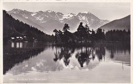 CARTE PHOTO PERROCHET,SUISSE,HELVETIA,SWISS,SWITZERLAND,SVIZZERA,VALAIS, LAC ALPIN,CHAMPEX,grand Combin,petit Canada - Andere & Zonder Classificatie