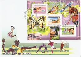 Guinea 2007, Sport 6, Athletic, Gymnastic, Tennis Table, Hockey, 3val In BF In FDC - Hockey (Field)