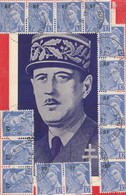 De Gaulle -Portrait Ayant Voyagé Uniquement Avec Des Types Mercures RRR - De Gaulle (Général)