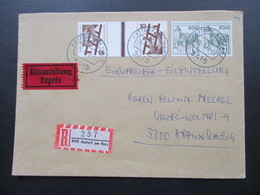 Berlin Freimarken BuS Nr. 540 Als Waagerechtes Paar MiF Mit BRD Unfallverhütung KZ 9. Eilzustellung / Vermerk - Lettres & Documents