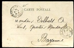 Tunisie - Oblitération De Hadjeb El Aioun Sur Carte Postale Pour Bayonne En 1904 - Ref M26 - Briefe U. Dokumente
